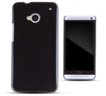 Zooky priekš HTC One M7 - Melns - plastikāta aizmugures apvalks (bampers, vāciņš, lim TPU case cover, bumper)