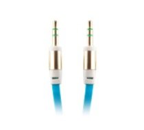 Noodle-shaped 3-pin 3.5mm Male to 3.5mm Male Stereo Aux Audio cable (length: 1M) - Zils - audio vads kabelis