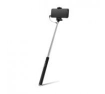 Forever MP-420 Mini Audio cable Selfie Stick 61cm ar pogu - Melns - Selfie monopod Teleskopisks Universāla stiprinājuma statīvs