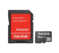 Sandisk 16GB Micro SDHC Card class4 ar SD Adapteri Atmiņas karte