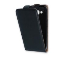GreenGo Leather Case Plus New priekš LG K8 K350 - Melns - vertikāli atverams maciņš (ādas telefona maks, leather book vertical flip case cover)