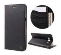 RoarKorea Only One Flip Case priekš LG Stylus 2 K520 - Melns - sāniski atverams maciņš ar stendu (ādas grāmatveida maks, leather book wallet cover stand)