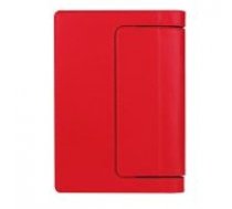 Litchi Texture PU Leather Tablet Case for Lenovo Yoga Tab 3 8.0 YT3-850F / YT3-850L - Red - sāniski atverams maciņš ar stendu (ādas maks, grāmatiņa, leather book wallet case     cover stand)