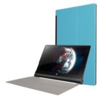 PU Leather Stand Case for Lenovo Yoga Tab 3 10.1 X50F / X50L - Baby Blue - sāniski atverams maciņš ar stendu (ādas maks, grāmatiņa, leather book wallet case cover stand)