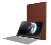 PU Leather Stand Case for Lenovo Yoga Tab 3 10.1 X50F / X50L - Brown - sāniski atverams maciņš ar stendu (ādas maks, grāmatiņa, leather book wallet case cover stand)