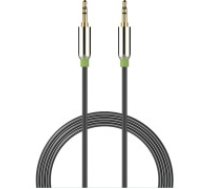 Devia 3-pin Ipure 3.5mm Male to 3.5mm Male Stereo Aux Audio cable (length: 1M) - Melns - audio vads kabelis