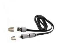 Sbox USB->Micro USB+IPH.5 M/M 1M black 2IN1B