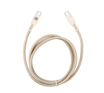Tellur Green Data Cable Type-C to Type-C 3A PD60W 1m nylon cream