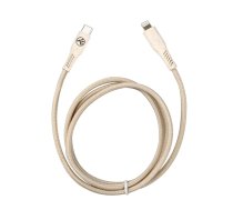 Tellur Green Data Cable Type-C To Lightning 2.4A PD20W 1m nylon Cream