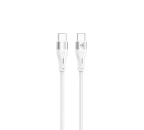 Tellur Silicone Type-C to Type-C Cable PD60W 1m White