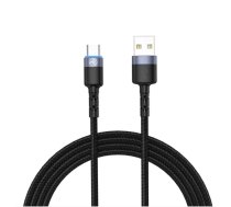 Tellur Data Cable USB to Type-C LED Nylon Braided 1.2m Black