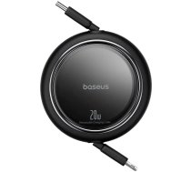 Baseus Free2Pull - 20 W USB-C uz Lightning atgriežamais kabelis, 1 m (melns)