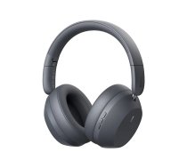 Baseus Bass 35 Max Vada ausu austiņas ar vadu un bezvadu režīmu, galvas stīpa, mūzika, USB Type-C, Bluetooth, pelēkas