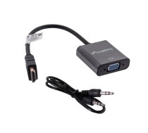 Lanberg AD-0017-BK video kabelis adapteris 0.2 m VGA (D-Sub) HDMI Type A (Standarta) Melns