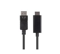 Lanberg CA-DPHD-11CC-0010-BK kabelis dzimuma pārveidotājs DisplayPort HDMI, melns