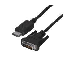 Lanberg CA-DPDV-10CU-0010-BK video kabelis adapteris 1 m DisplayPort DVI-D Melns