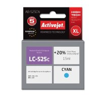 Activejet AB-525CN Tintes kasetne – Ciankrāsa (15 ml) – Saderīga ar Brother LC525C, Supreme sērija