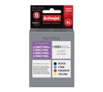 Activejet ABB-1100NX Tintes (aizvieto Brother LC1100/980; Supreme; 1 x 29 ml, 3 x 19,5 ml; melna, magenta, zila, dzeltena)
