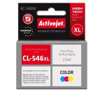 Activejet AC-546NX Printeru tintes Canon – Aizvieto Canon CL-546XL; Augstas kvalitātes; 15 ml; Krāsa: Cian, Magenta, Dzeltens