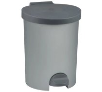 15L Sudraba pedāļa atkritumu tvertne – 33,5x27,5x36,2 cm