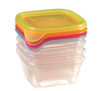 Fresh & Go Kvadrāta pārtikas trauku komplekts, 4 gab., 4x0,25L - Mix