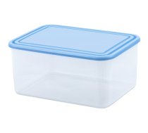 3L taisnstūra pārtikas trauks - caurspīdīgs/zils