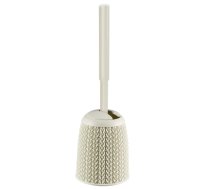 Tualetes birste ar turētāju - Knit, 14x43cm, Balta