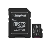 Kingston Technology 64GB microSDXC Canvas Select Plus Gen3 100MB/s A1 karte + adapteris