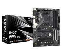Asrock B450 Pro4 R2.0 AM4 Sokets ATX AMD B450