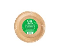 Go Green Kraft Papīra šķīvji Ø18cm, iepakojumā 20, 0,14kg
