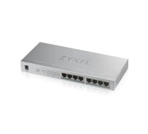 Zyxel GS1008HP Nevadīta Gigabit Ethernet (10/100/1000) ar Power over Ethernet (PoE) pelēkā