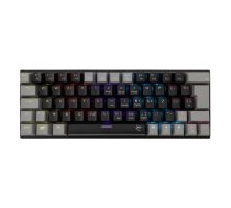 Baltā Haizivis Wakizashi-2 Melna-Griša Mehāniskā Tastatūra ar ASV Zilajiem Slēdžiem