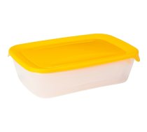 Ēdienu uzglabāšanas trauku komplekts 3 taisnstūra gabali – 2L + 1L + 0,5L, Fresh & Go, Dzeltens