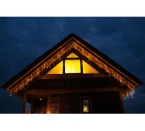 Gaismas aizkars 200 LED virtene, iekštelpu/āra lāsteku gaismiņas silti baltas