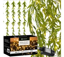 LED virtene ar mākslīgajām Ruskusa lapām, gaismas dekorācija Springos CL4125