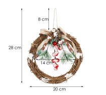Ziemassvētku dekors Springos CA1021, Vainags 19cm
