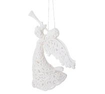 Ziemassvētku rotājums balts eņģelītis eglītei Springos CA0049 16,5 cm