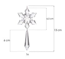 Ziemassvētku rotājums piekariņi kristāla lāstekas Springos CA0077 13 cm