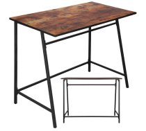 Rakstāmgalds, datorspēļu galds Springos HF0027, 100x50x76 cm, loft stils, melns/brūns