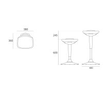 Ergonomisks augsts krēsls SWING D40xH60-845cm sēdvieta apšūta ar audumu krāsa: melns