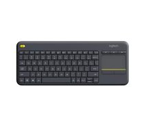 Logitech K400 Plus bezvadu tastatūra, RF, Nīderlandu, Melna