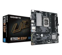 GIGABYTE B760M D3HP Mātesplate - Intel Core 14. paaudzes procesoriem, 4+1+1 fāžu VRM, līdz 5600MHz DDR5, 2x PCIe 4.0 M.2, GbE LAN, USB 3.2 Gen 1