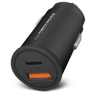 Esperanza EZC111K Automašīnas lādētājs Type C 20W + USB QC3.0 18W