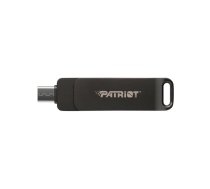 Patriots Rage R550 64GB USB A+C ar griezes dizainu, 100 MB/s, Flash diska ar ātrumu 100 MB/s (PE64GR550DSAD) Melns
