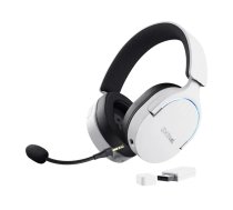 Trust GXT 491W FAYZO Vadu un Bezvadu austiņas ar galvas siksnu, spēļu, USB Type-C, Bluetooth, melnas, baltas