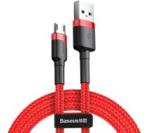 Baseus USB-A uz Micro USB kabelis, 1m, Sarkanā un Melna (CAMKLF-B09)