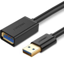 Ugreen USB-A uz USB-A kabelis 0,5 m Melns (30125)