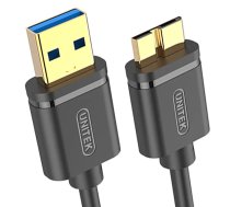 Unitek USB-A kabelis - 2m, melns (Y-C463GBK)