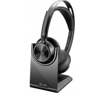 Poly Voyager Focus 2 austiņas ar Microsoft Teams sertifikātu – USB-C-C + USB-C uz A adapteris + Uzlādes doks (9T9J6AA)