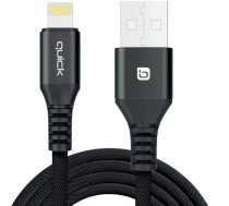 Ātrā USB-A uz Lightning USB kabelis, 1,5 m, Melns (4752168141243)